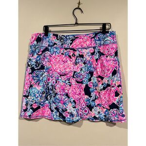 Lilly Pulitzer Pink and Blue Floral Mini Skirt